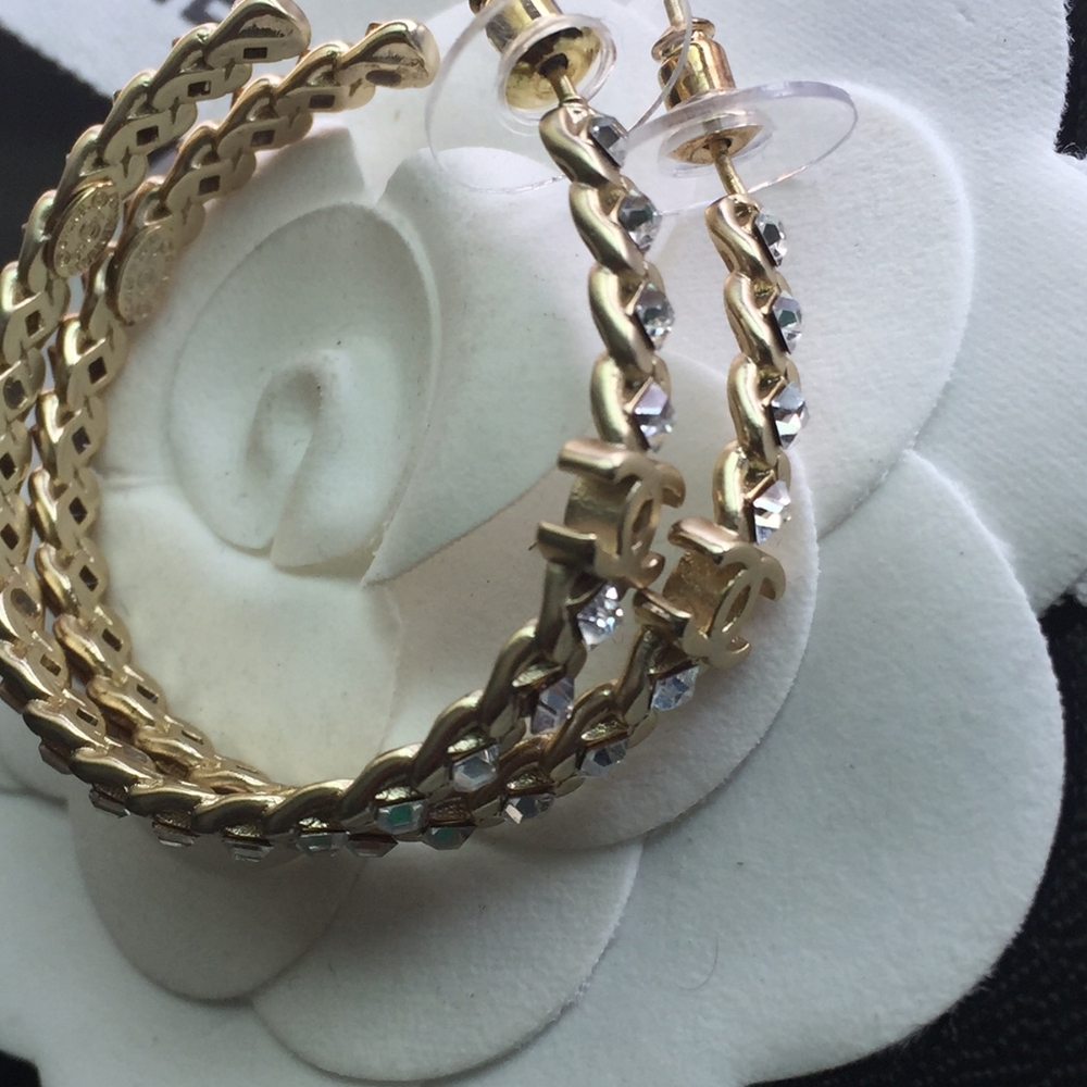 Chanel Medium Hoop Earrings